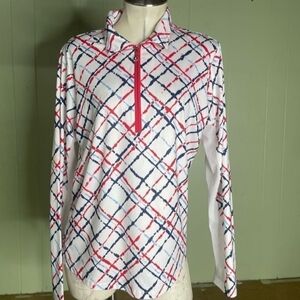 Women's Red, White & Blue Athletic  Top